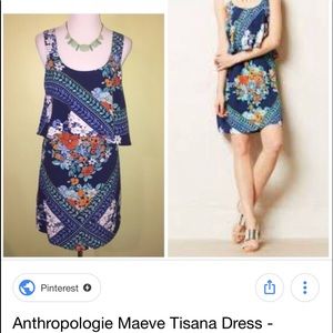 Anthropologie Maeve floral Tisana dress flounce